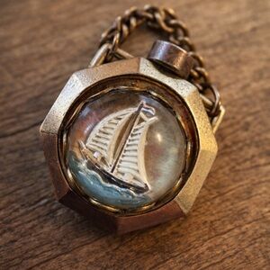 Vintage Nautical Themed Necklace Fillable Charm